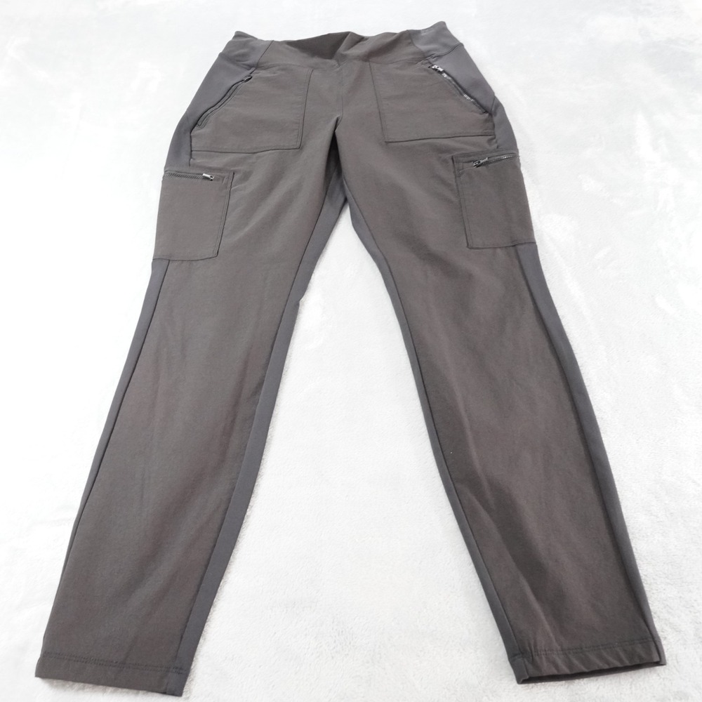 Athleta Headlands Hybrid Cargo II Tight Legging 12 Black Zip Pockets Hiking Pant - Picture 9 of 11